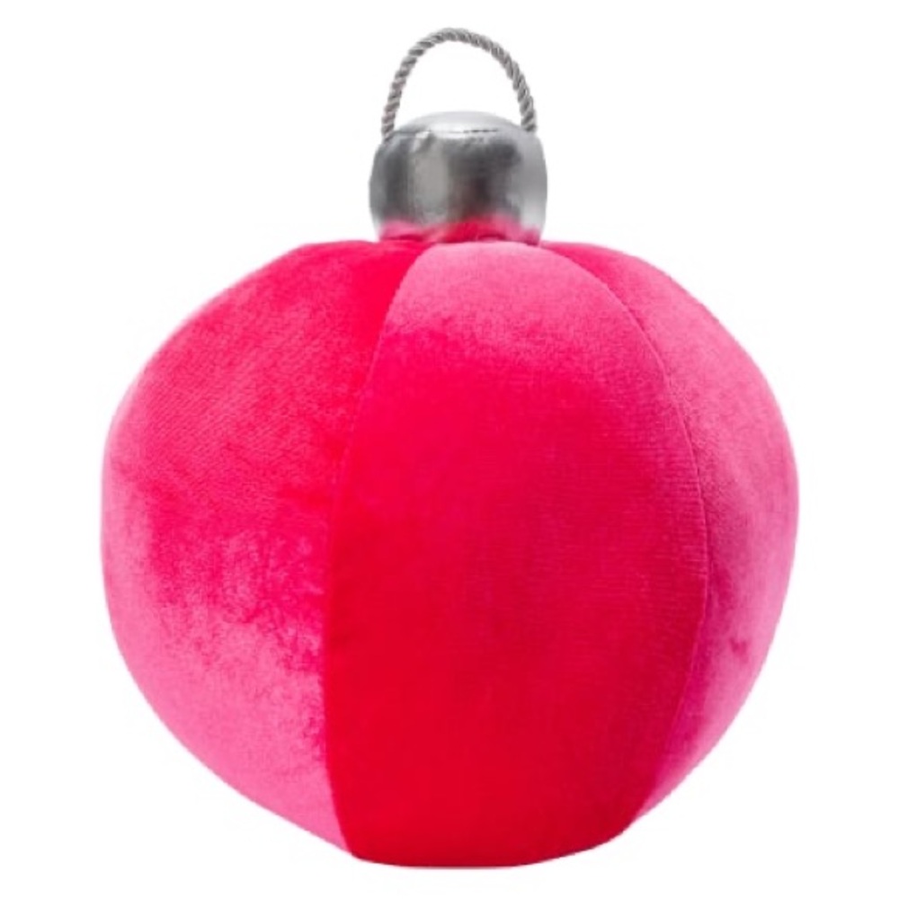 Pink Holiday Ornament Lightbulb Large Hang Throw Pillow Decor